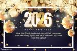 Shiny Gold Merry Christmas And Happy New Year 2026 Greeting Cards