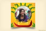 Free Vibrant Onam Festival Photo Frame Template