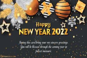 Happy New Year 2022 Greeting Cards