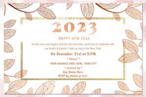 Happy New Year 2024 Party Invitations Cards