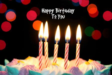 Create birthday cards with candles and birthday cakes