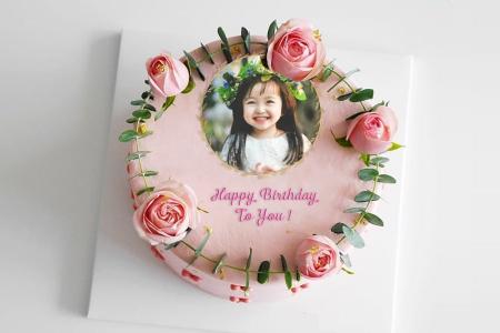 New Flower Birthday Cake With Photo