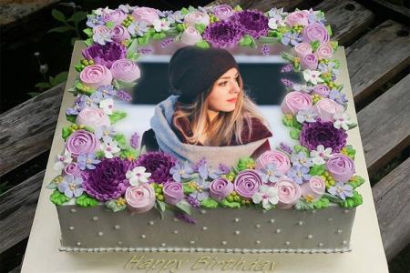 Flower Birthday Cake With Photos For Lovers