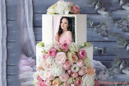 2-tier Birthday Cake With Photo And Name Editing