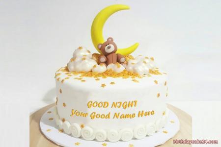Write Name On Good Night Cake - Have A Sweet Dreams Greetings