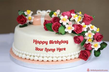 Download Red Rose Birthday Cake With Name Online