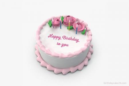 Birthday cake with  wish