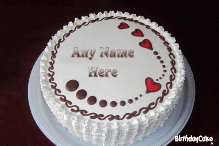 Write Your Name On Chocolate Birthday Cake