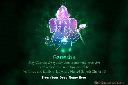Make Ganesh Chaturthi Card With Name Edit