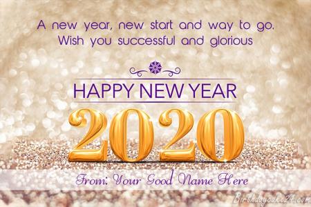 Happy New Year Photo Frame Online Editing 2020