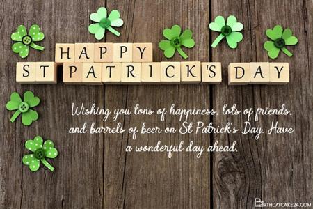 Make St Patrick's Day Wishes Cards Online Free