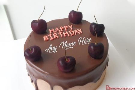 Happy Chocolate Birthday Cake By Name Generator