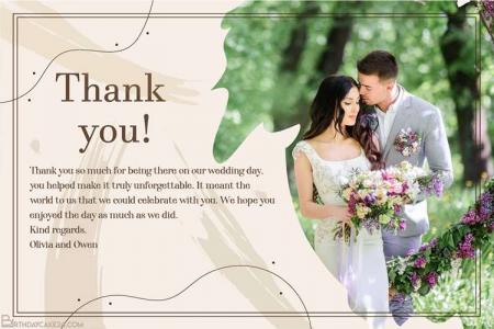 Create Wedding Thank You Cards With Photo