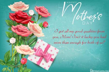 Write Wishes on Rose Flower Cards for Your Mother