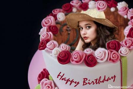 Happy Birthday Rose Cakes With Photo Edit