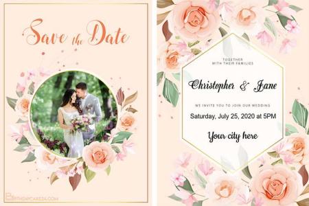 Create Your Own Floral Wedding Invitations Card Design