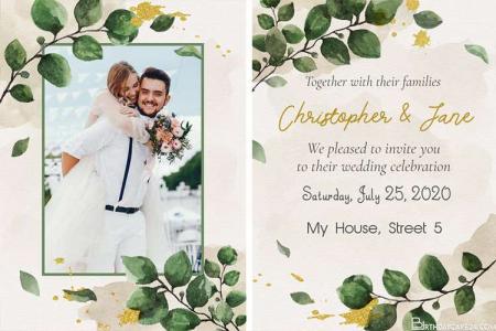 Design a Beautiful Custom Wedding Invitation Card Online