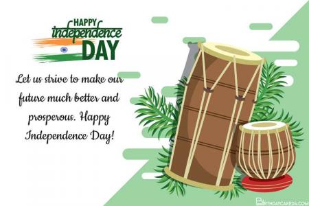 Personalize Your Own India Independence Day Card