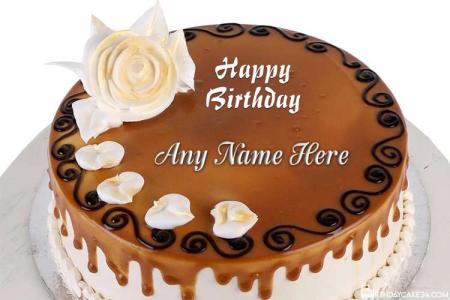 Free Chocolate Happy Birthday Cake By Name Editing