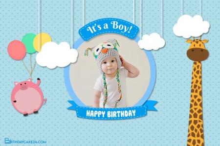 Happy Birthday Video Card For Boy With Photo Edit