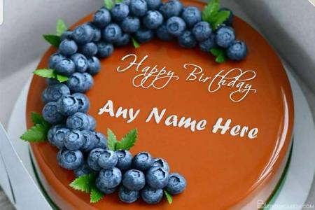 Blueberry Caramel Birthday Cake With Name Generator