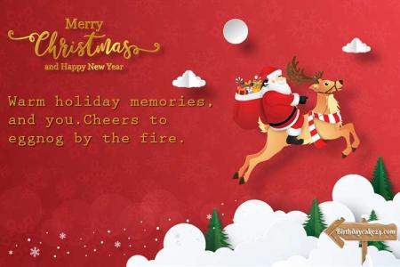Christmas And New Year Santa Claus Greeting Card