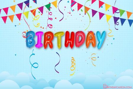 Colorful Balloon Text Effects For Happy Birthday