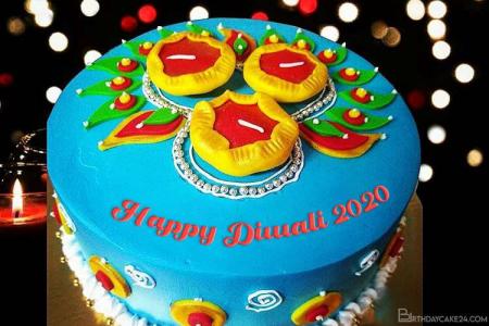 Write Name On Happy Diwali Wishes Cake