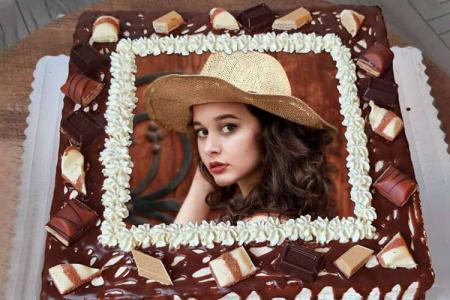 Happy Birthday Chocolate Cake With Photo Edit