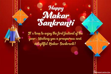 Customize Your Own Happy Makar Sankranti Greeting Card