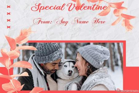Happy Valentines Day 2022 Card With Name And Photo