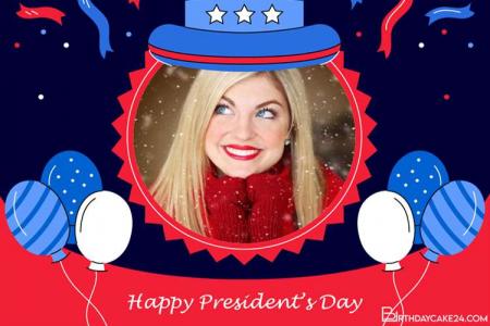 Happy Presidents' Day Card With Photo Frames