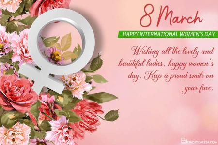 Free Flowers 8 March Women's Day Greeting Cards
