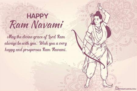 Hand Drawn Ram Navami Cards Maker Online