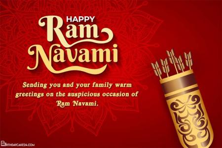 Make Ram Navami Greeting Wishes Card Online
