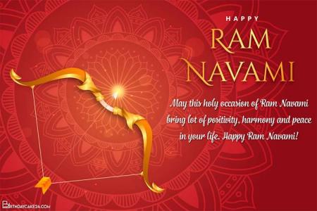 Customize Ram Navami  Cards With Name Wishes