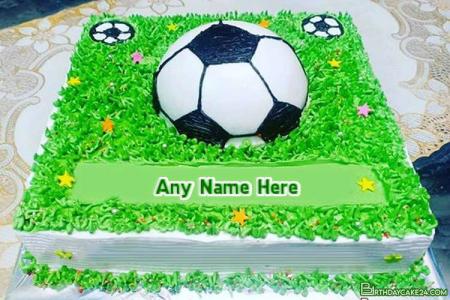 Write Name On Football Birthday Cake Pic