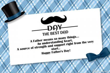 Creative Happy Fathers Day Wishes Card Online