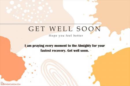 Simple And Luxurious Get Well Soon Card Online