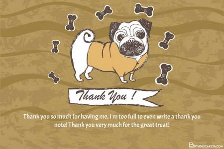 Funny Pug Thank You Cards Images Download
