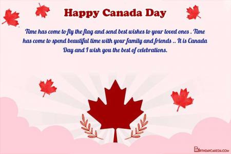 Create Happy Canada Day Cards With Maple Leaf