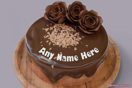 Birthday Chocolate Wishes Cake With Name