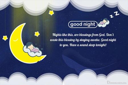 Lovely Good Night Sweet Dreams Card Images Download