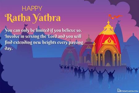 Lord Jagannath Rath Yatra Cards With Name Wishes