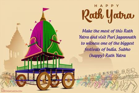 Happy Rath Yatra Celebration Greeting Card Making
