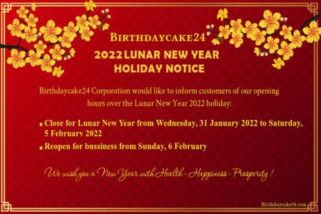 Lunar New Year 2022 Holiday Notice To Customer