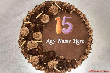 Chocolate Birthday Cake With Name And Age Number