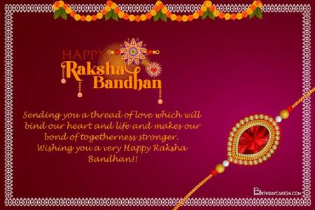 Create Happy Raksha Bandhan 2022 Greeting Card