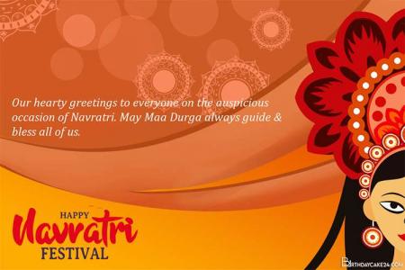 Free Online Navratri Greeting Card Maker With Name Wishes