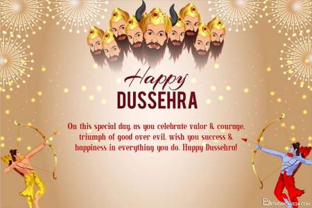 Wishing You Happy Dussehra 2022 Greeting Card Online